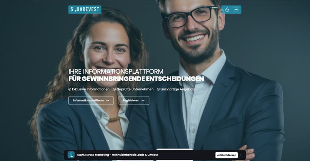 SQUAREVEST AG – Informationsplattform für gewinnbringende Entscheidungen